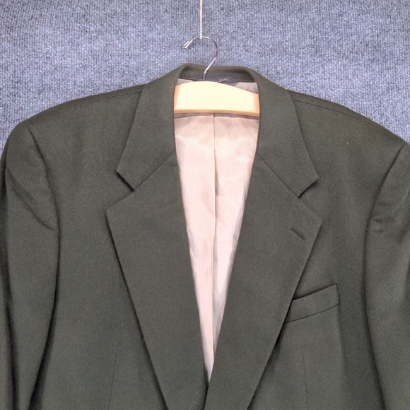 Neiman Marcus Men's Blazer Jacket Green Size Actual 44x32 100% Cashmere - Picture 6 of 13